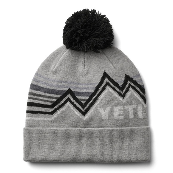 Yeti Freestyle Pom Gray/Black Beanie NEW - Picture 1 of 8
